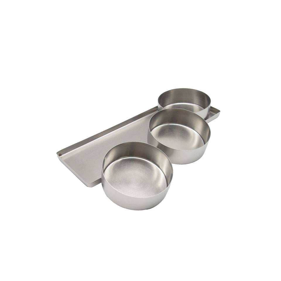 Antipastiera square Snack Holder in acciaio inox cm 27,5x9,5