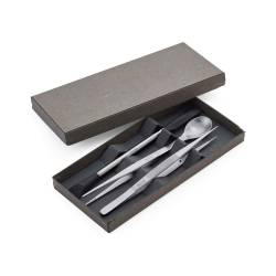 Set 3 pezzi Final Touch Triangle in acciaio inox