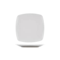 Medusa square flat plate in white porcelain 25 cm