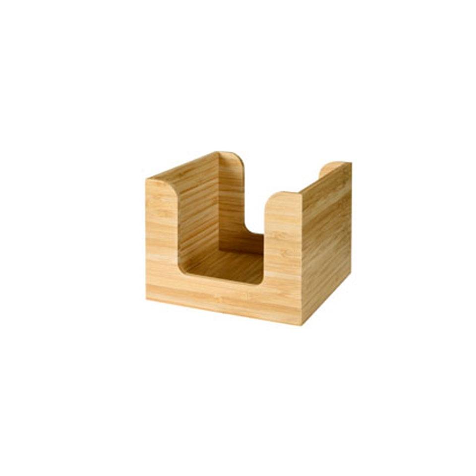 Duni natural bamboo napkin holder cm 13.5x13.5x10