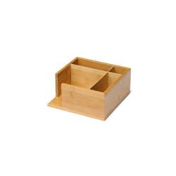 Consolle bar caddy Duni in bamboo naturale cm 18,5x18,5x8