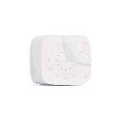 Pre-punched oven paper sheets for air fryer in white paper cm 23x23
