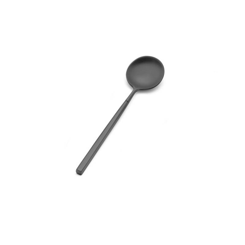 Kyoto forged steel sandblasted black table spoon 21 cm