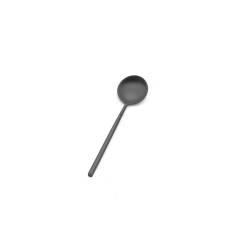 Kyoto coffee spoon in black sandblasted forged steel 14.5 cm