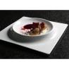 Phoemics white porcelain round relief square plate cm 31.5