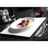 Phoemics plato cuadrado de porcelana blanca con relieve redondo cm 31,5