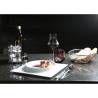 Phoemics plato cuadrado de porcelana blanca con relieve redondo cm 31,5