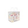 White paper bags with colorful decoration Words cm 32x21x28.5