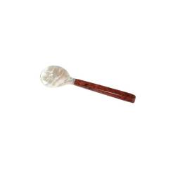 Mother of pearl and rosewood spoon cm 16.5