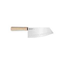 Hexagon oriental knife in stainless steel and wood cm 18