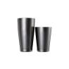 Shaker boston 2 pezzi in acciaio inox nero decoro diamond lattice oz.18/28