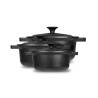 Le Pignatte Risolì 2 handle nonstick aluminum round casserole with lid for induction cm 28