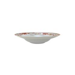 Pasta bowl Maritime Sorrento in porcellana bianca con fiori rossi cm 26,5