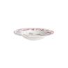 Sonia Pink white and pink porcelain soup plate with butterfly decoration cm 22