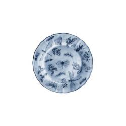 Sonia Blue blue and white porcelain flat plate with butterfly decoration cm 22