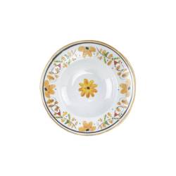 Pasta bowl Maritime Venezia in porcellana bianca con fiori gialli cm 26,5