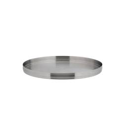 Vassoio tondo Nordic in acciaio inox spazzolato cm 23