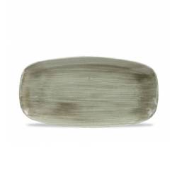 Burnished green vitrified ceramic Churchill Patina tray cm 29.8x15.3