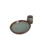 Alzata Musetta in melamina marrone e verde cm 15x9,9