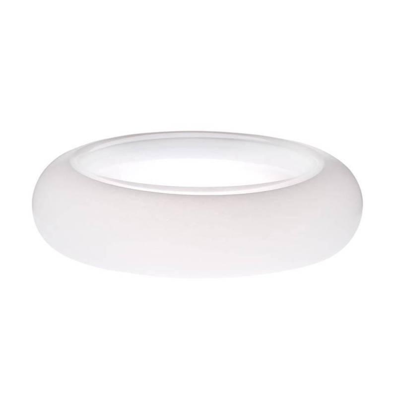 Piatto piano cuscino Cloud in vetro bianco cm 20