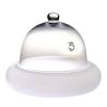 Piatto piano cuscino Cloud in vetro bianco cm 20