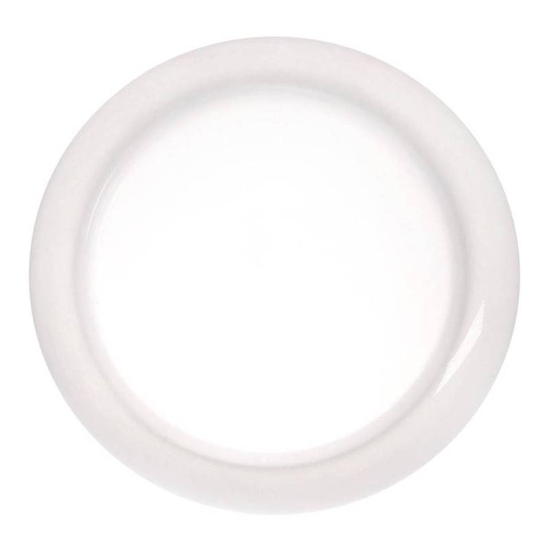 Piatto piano cuscino Cloud in vetro bianco cm 20