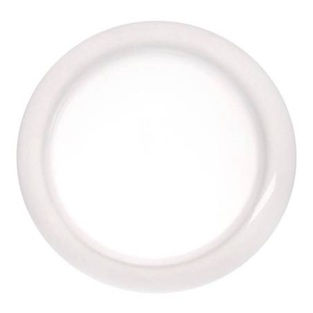 Piatto piano cuscino Cloud in vetro bianco cm 20
