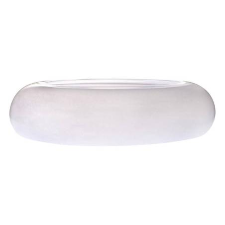 Piatto piano cuscino Cloud in vetro bianco cm 20