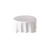 White porcelain pleated round podium riser cm 7.5