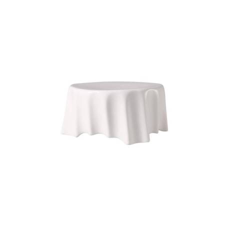 White porcelain pleated round podium riser cm 7.5