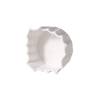 White porcelain pleated round podium riser cm 7.5