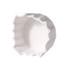 White porcelain pleated round podium riser cm 11.5