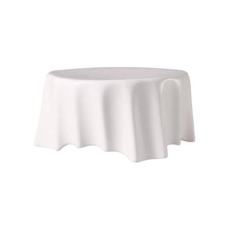 Soporte redondo de porcelana blanca plissé 16 cm