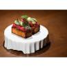 White porcelain pleated round podium riser cm 16
