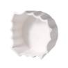 White porcelain pleated round podium riser cm 16