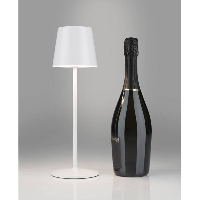 One Light Stem wiederaufladbarer LED-Lampenschirm weiß