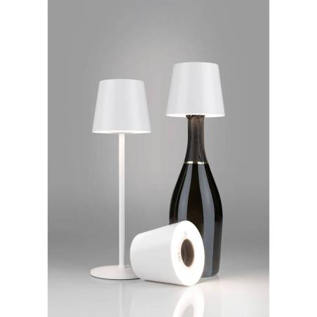 One Light Stem wiederaufladbarer LED-Lampenschirm weiß