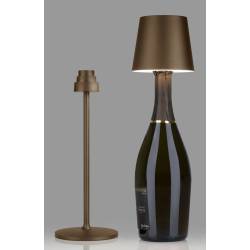 Lampada a led paralume One Light Stem ricaricabile bronzo