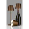 One Light Stem wiederaufladbarer LED-Lampenschirm bronze