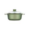 Dr. Green Risolì medium casserole 2 handles with lid in non-stick aluminum for induction cm 24