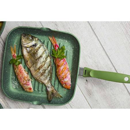 Dr. Green Risolì nonstick aluminum square steak pan for induction cm 26x26
