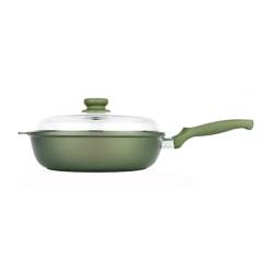 Dr. Green Risolì high one handle pan with lid in non-stick aluminum for induction cm 28