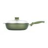 Dr. Green Risolì high one handle pan with lid in non-stick aluminum for induction cm 28