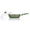 Dr. Green Risolì high one handle pan with lid in non-stick aluminum for induction cm 28