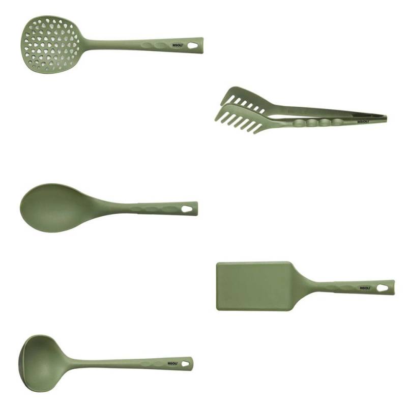 Set cucina 5 pezzi Greentools Risolì in nylon verde
