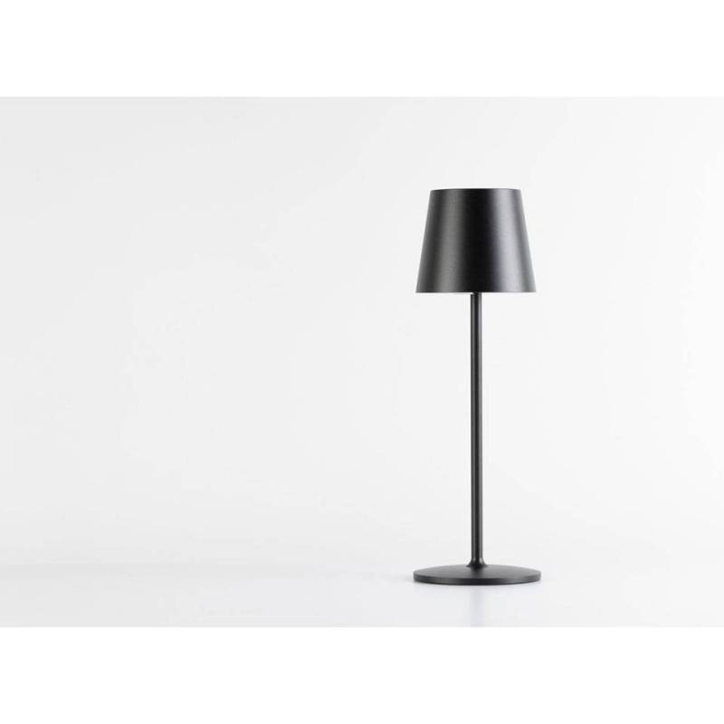 One Light Stem wiederaufladbarer LED-Lampenschirm schwarz