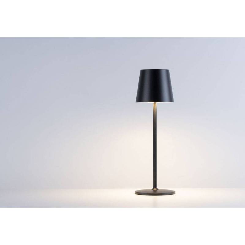 One Light Stem wiederaufladbarer LED-Lampenschirm schwarz
