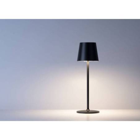 One Light Stem wiederaufladbarer LED-Lampenschirm schwarz