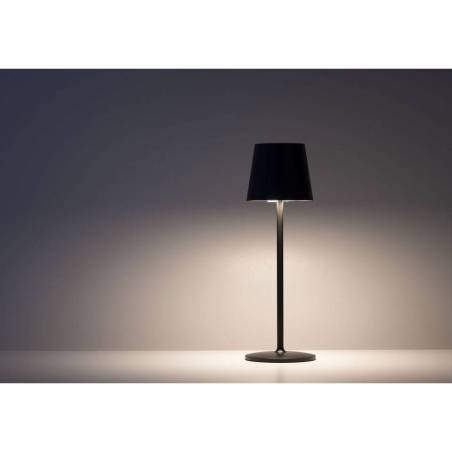 One Light Stem wiederaufladbarer LED-Lampenschirm schwarz