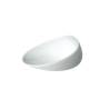 Organic Jomon L cup in matt white porcelain and glaze cm 18x14x9